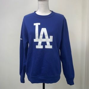 Stitches small Crewneck pullover blue LA dodgers unisex